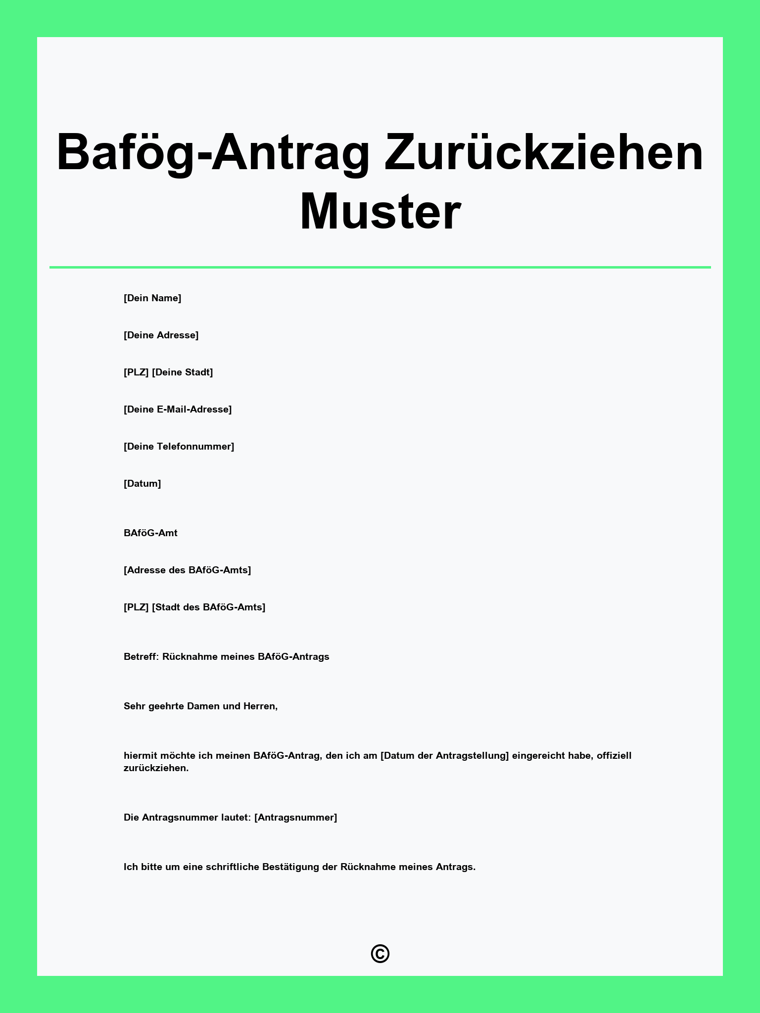 Bafög-Antrag Zurückziehen Muster