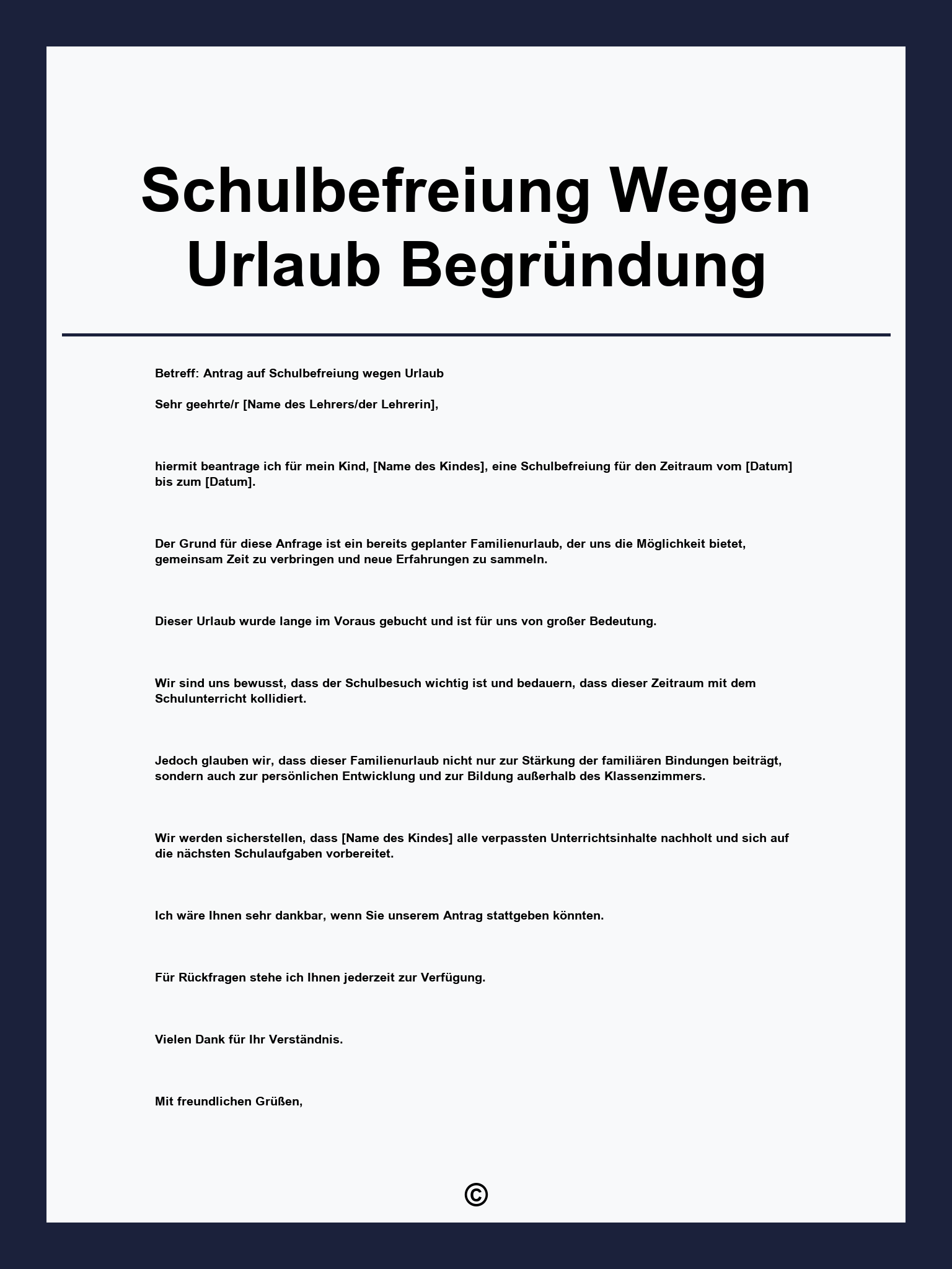 Schulbefreiung Wegen Urlaub Begründung