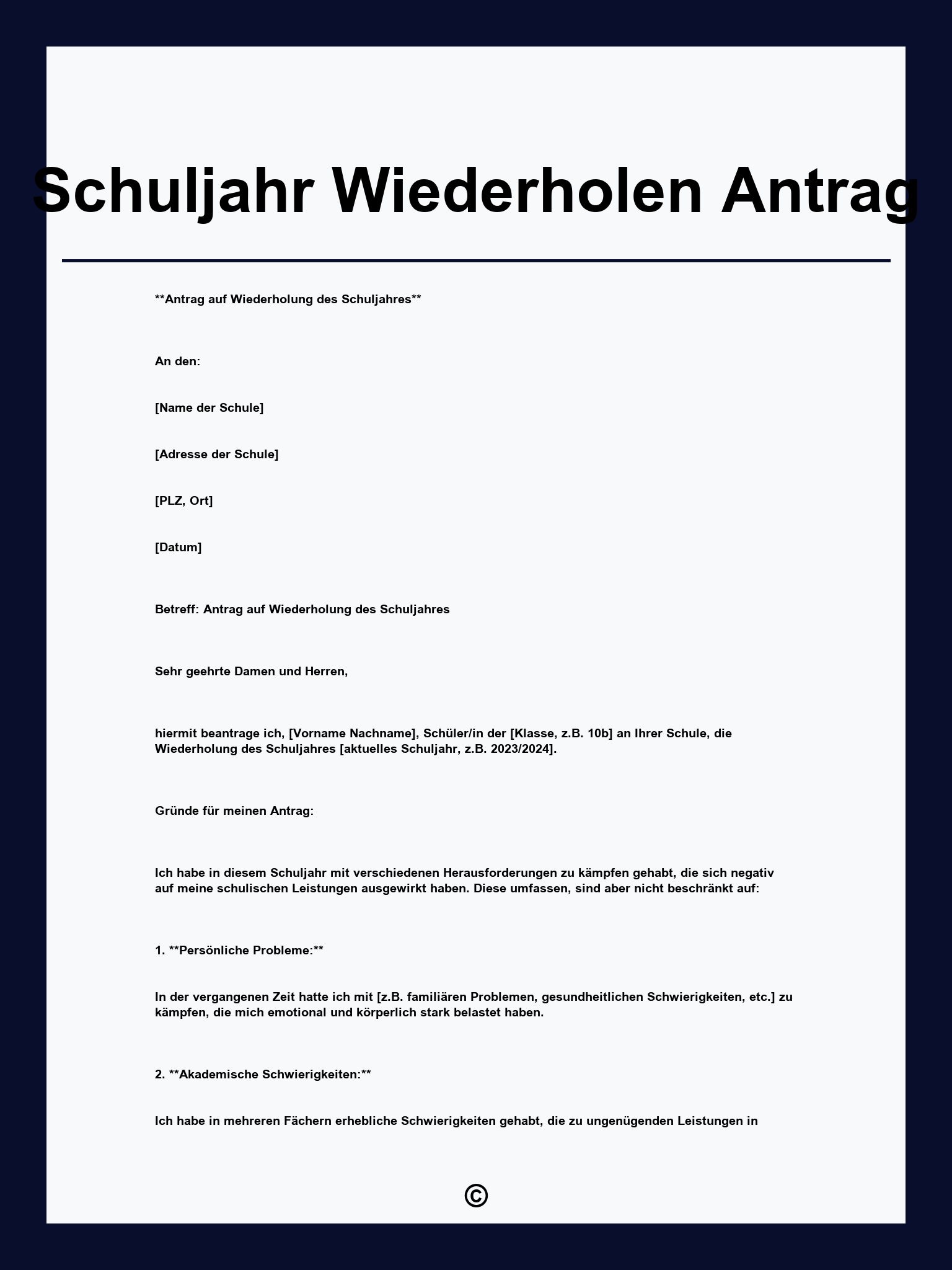 Antrag Auf Verbleib In Der Schule Nach Umzug Schuljahr Wiederholen Antrag